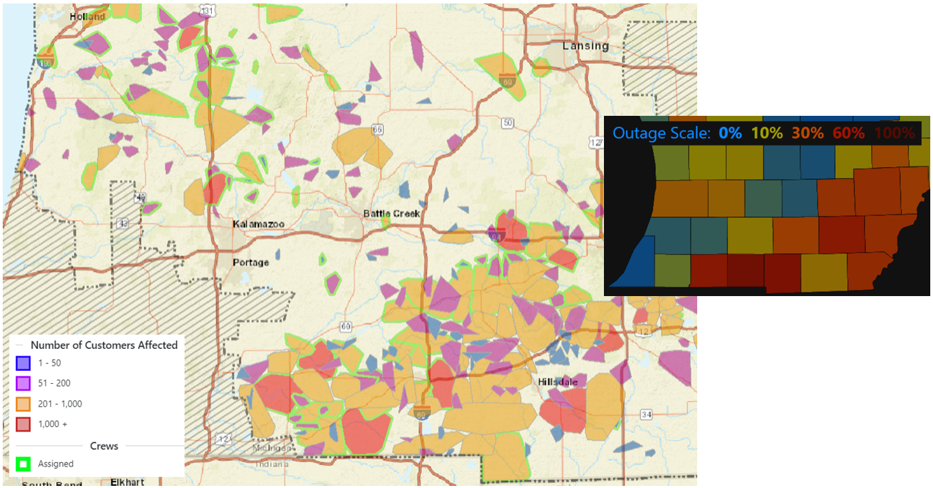 Power outage map.